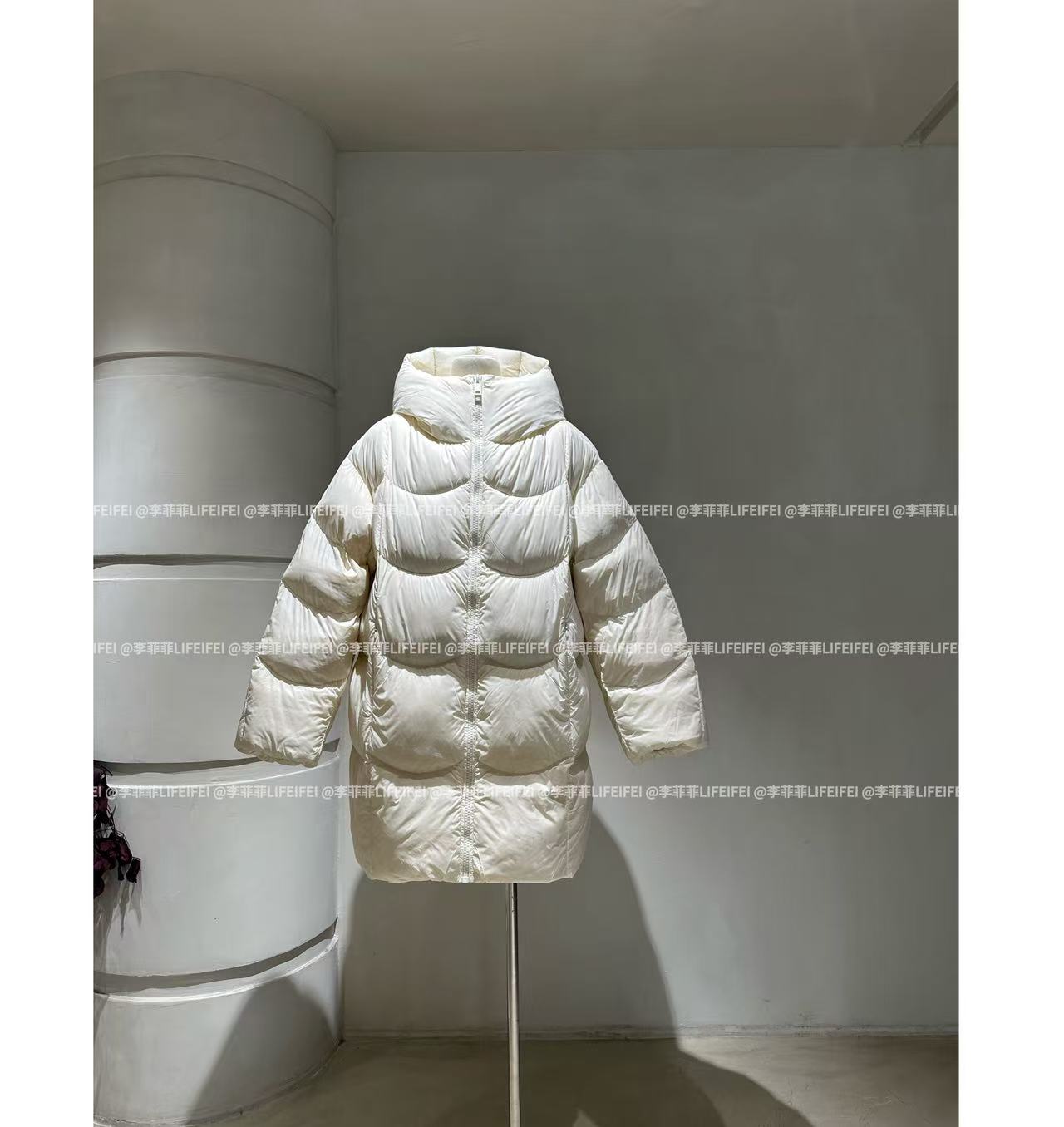 MAO店-连帽茧型中长羽绒服H7376（只能干洗）文明试穿脏拒