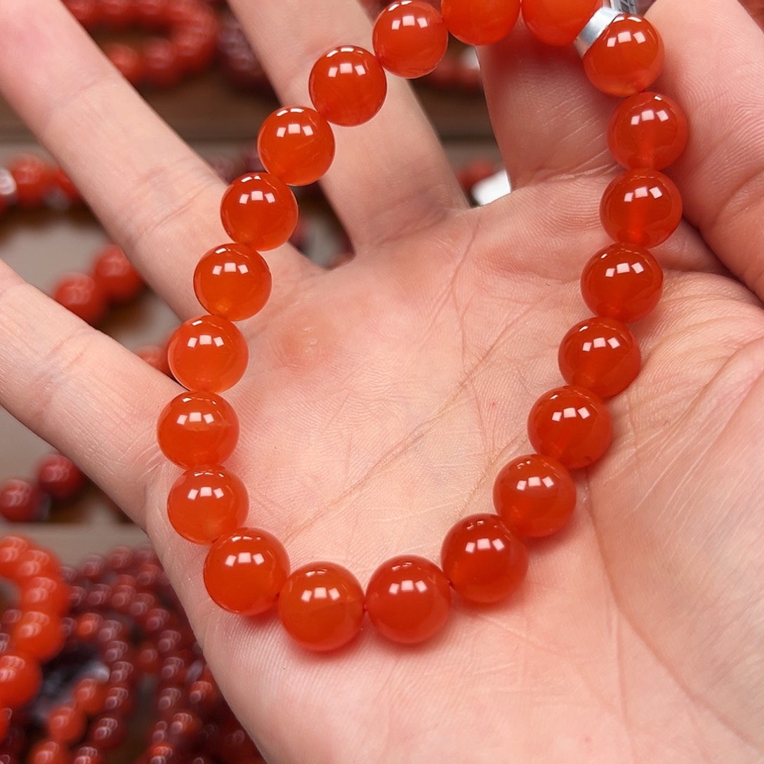 南红玛瑙未镶嵌手链