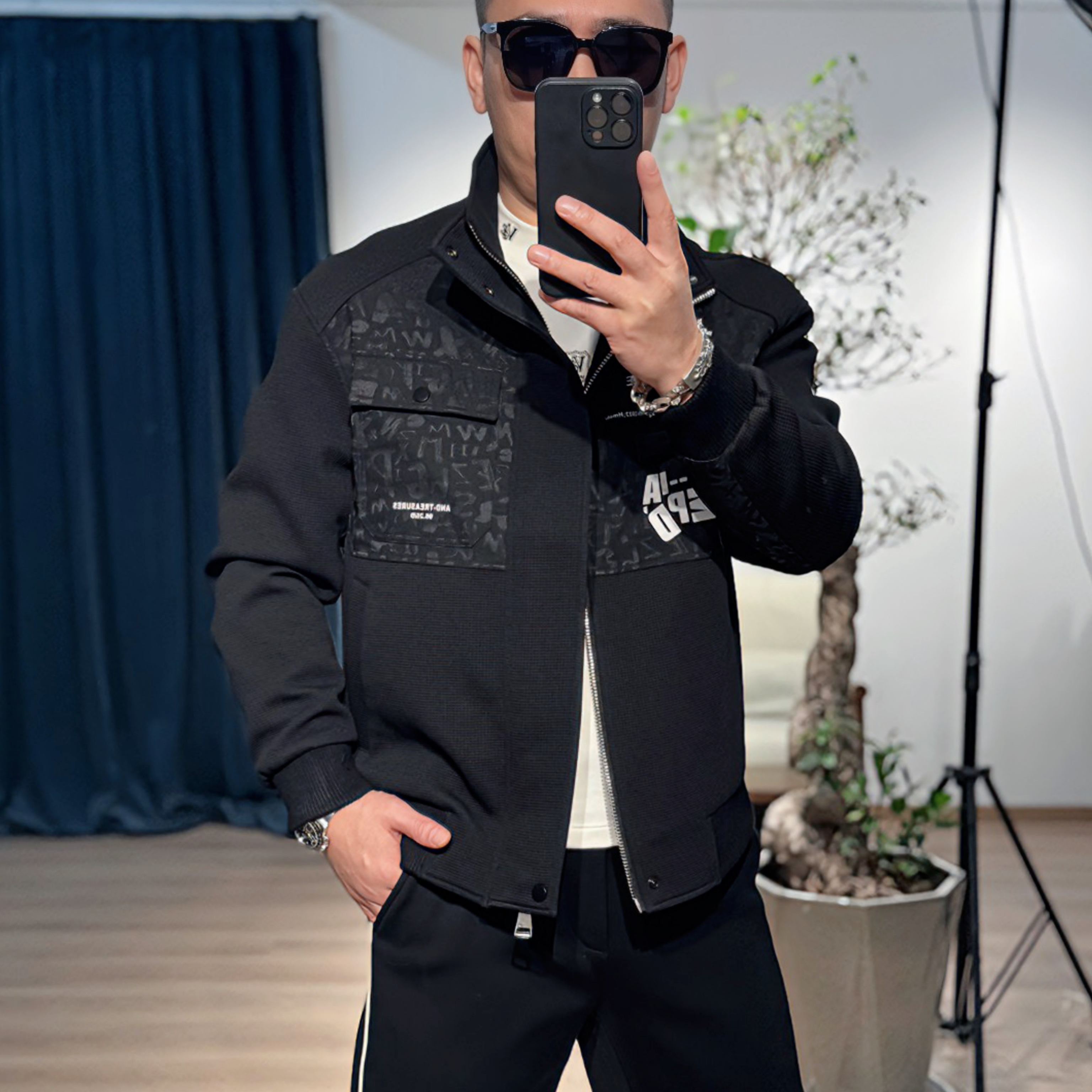 【VG轻奢】25冬季新款男士时尚潮流工装风拼接休闲羽绒服8251