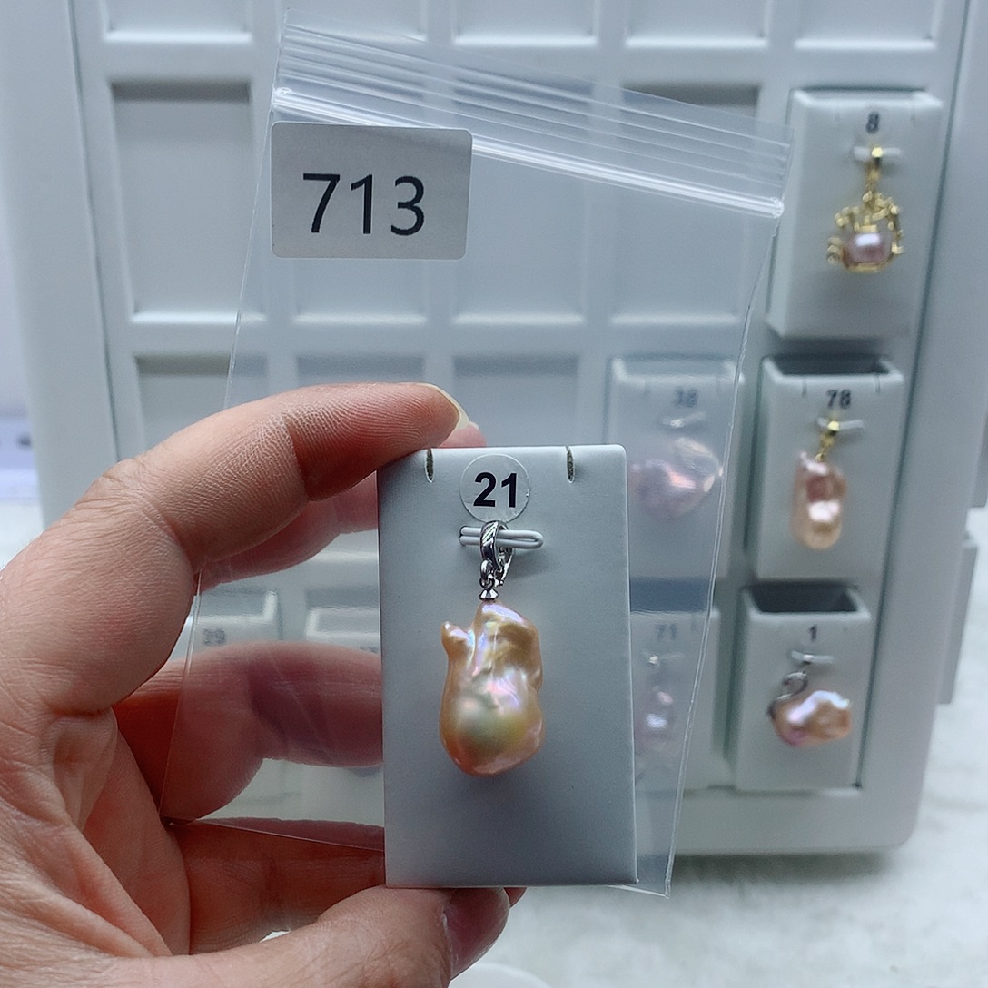 淡水珍珠吊坠(不含链)合金