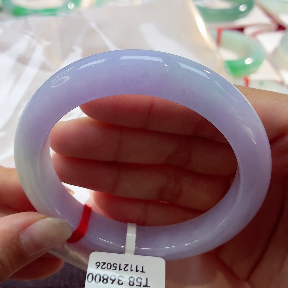 翡翠未镶嵌手镯上新68-19