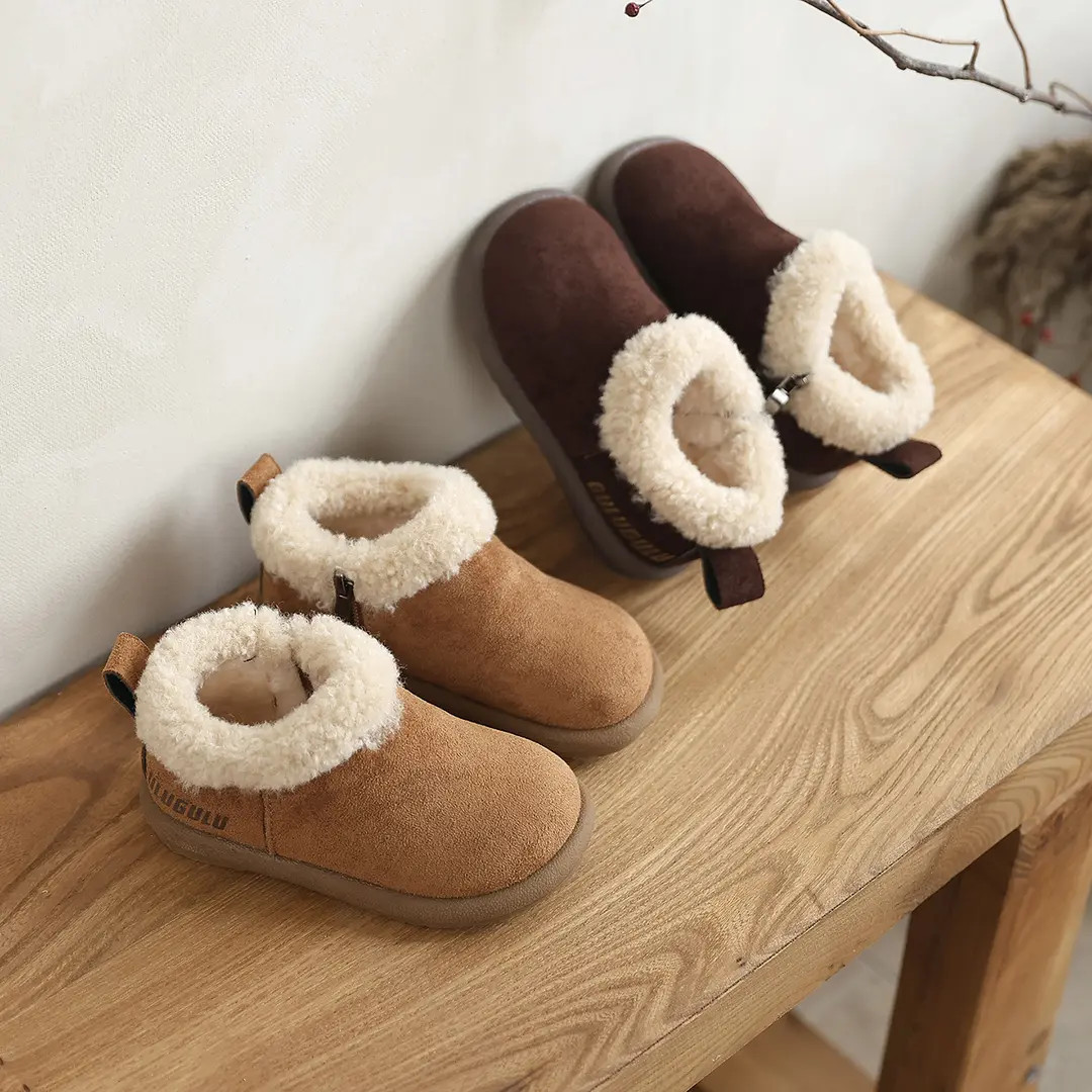 女童棉鞋儿童勃肯鞋2025新款冬鞋大童冬季加绒加厚毛毛鞋子雪地靴