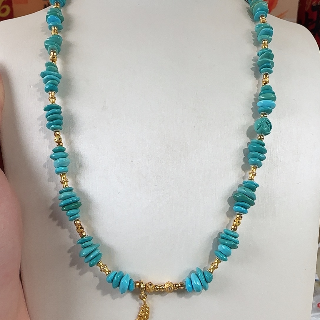 绿松石银S925镀金镶嵌珠宝奇石