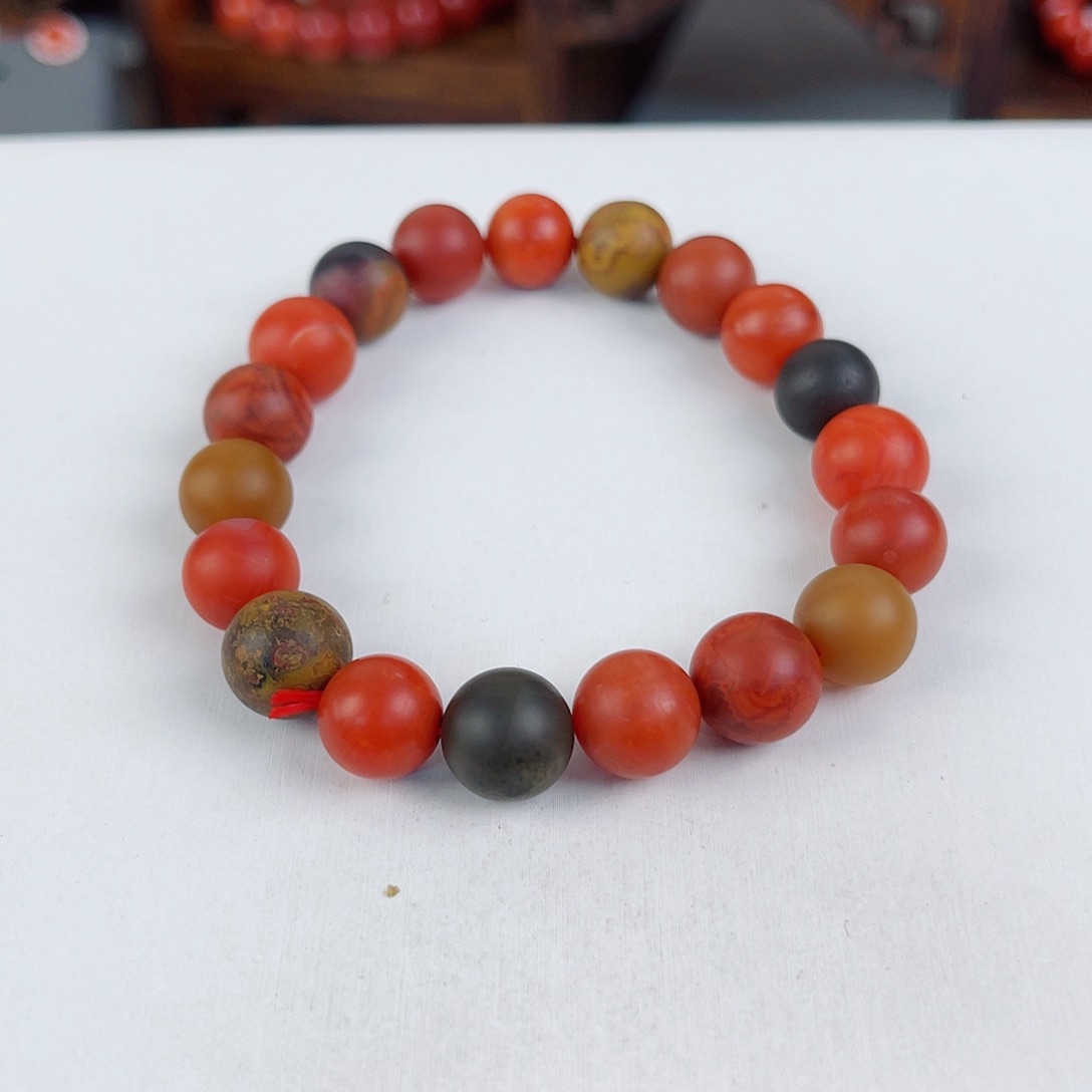 南红玛瑙未镶嵌巧家包浆单圈10mm