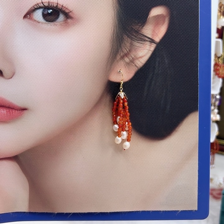 淡水珍珠发饰银S925镶嵌