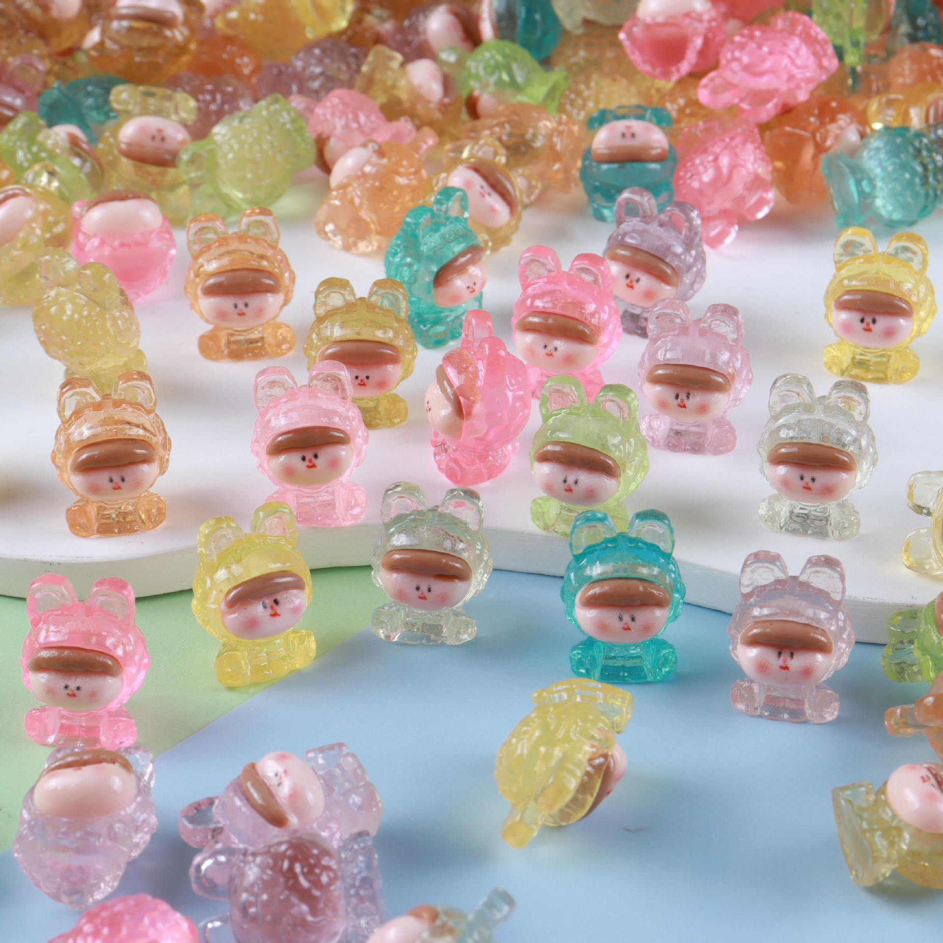 （一包2只）冰透小鼻嘎莉莉丝创意DIY【许愿+对对碰+九宫格】