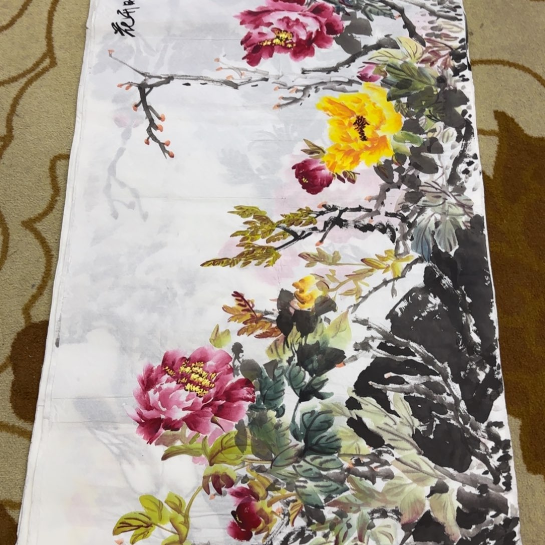 国画顾传吉四尺花鸟艺