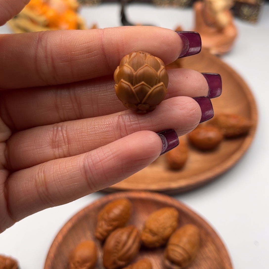 橄榄核吊坠圆莲花三通