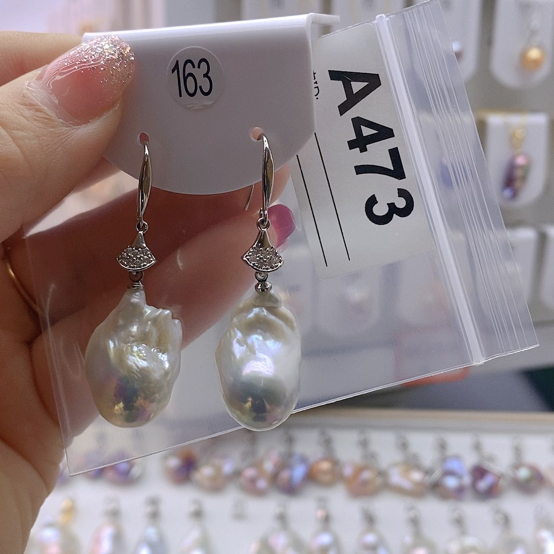 淡水珍珠耳饰银S925镶嵌鲁****）