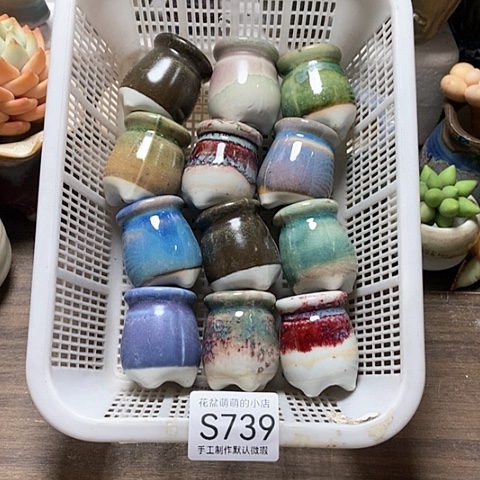 紫砂花盆739微瑕品口径2.5左右