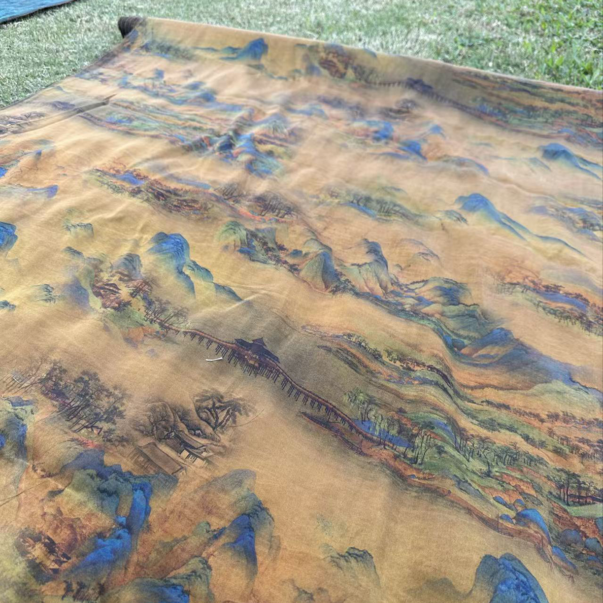 【莨丝智友】[千里江山] 前喷 加厚素绉缎 香云纱0.5米 tyd3059-07