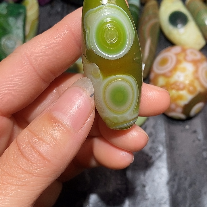 江***画玛瑙/玉髓合金颈饰