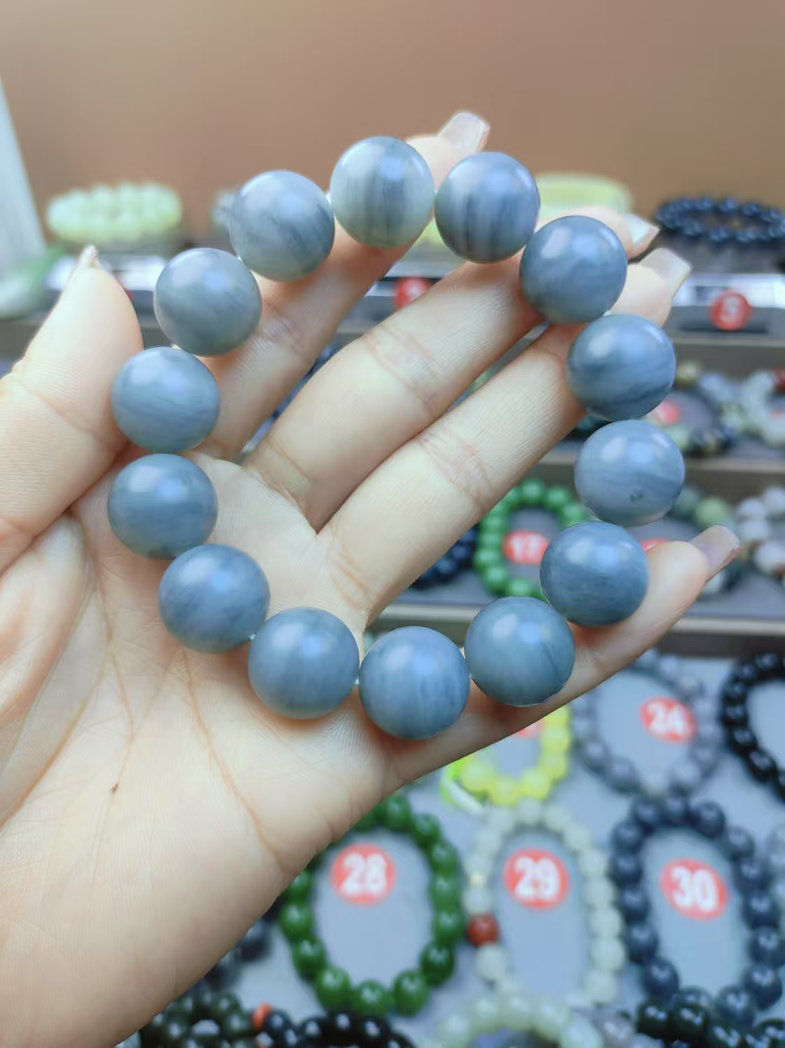 新疆和田玉意境青花卡16