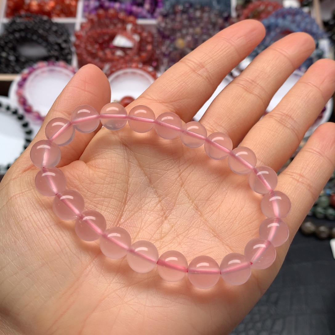 水晶手链未镶嵌莫粉手链