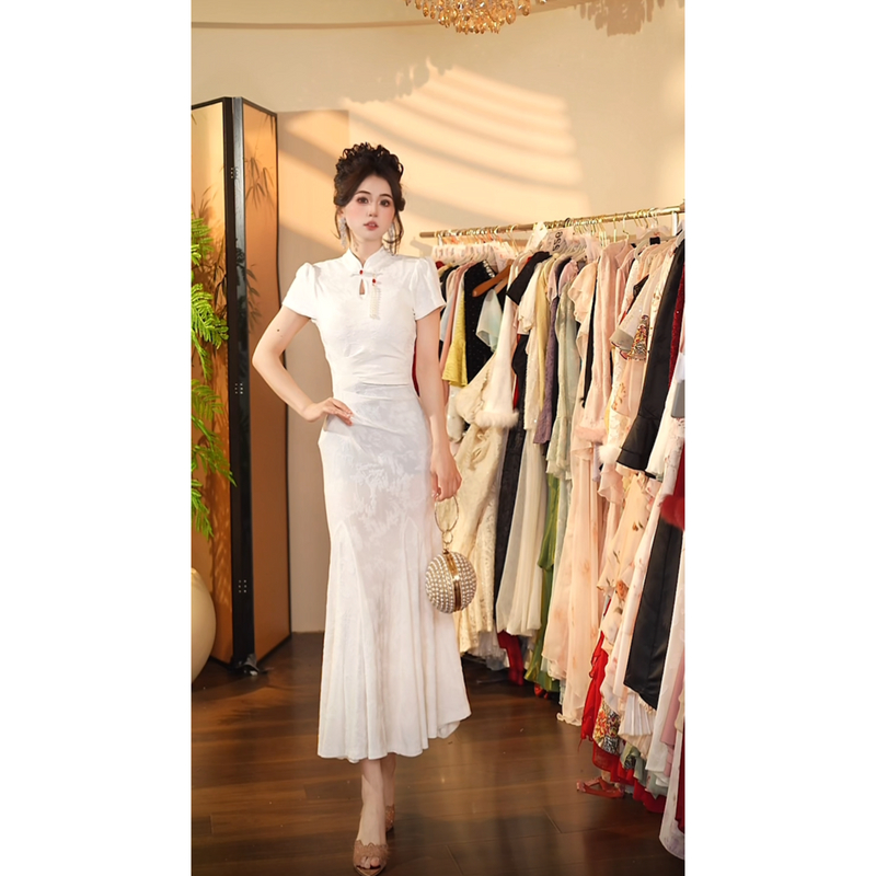 瑞瑞定制-1058书香门第短袖连衣裙YQ6371