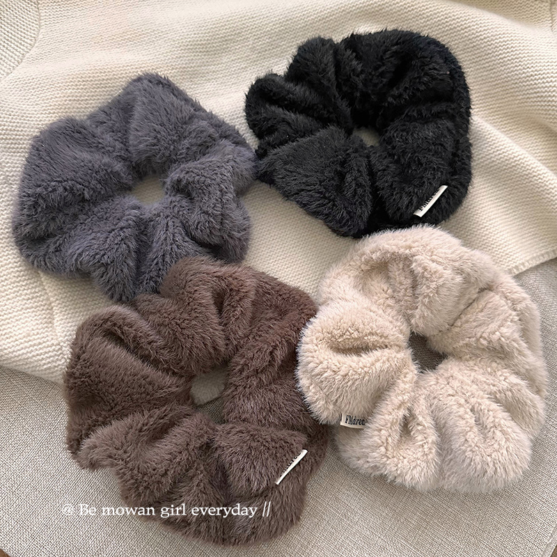 超大气质毛绒大肠发圈女秋冬扎头发绳高弹力头绳橡皮筋发饰FQ008