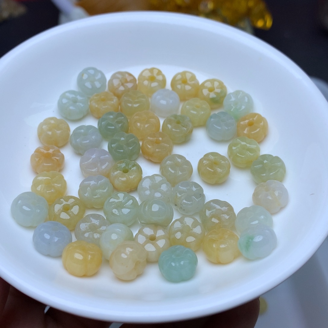 【闪购商品】翡翠手链未镶嵌卡5.6乘8.7多宝南瓜20个