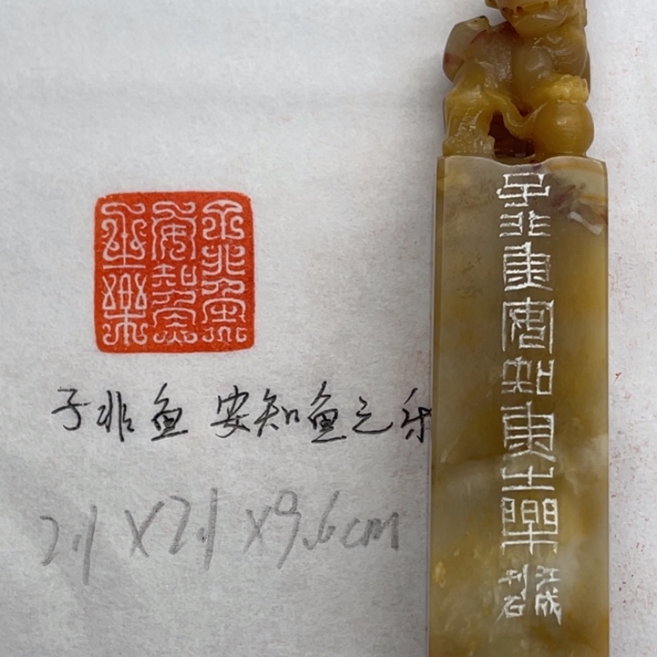 印石青田石子非鱼，安知鱼之乐