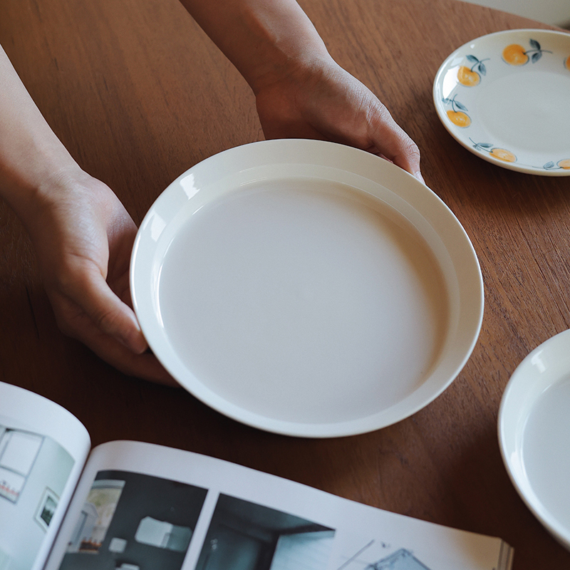 【瑕疵】Camus say 8英寸纯白折边盘-中盘 19.7×2.4cm