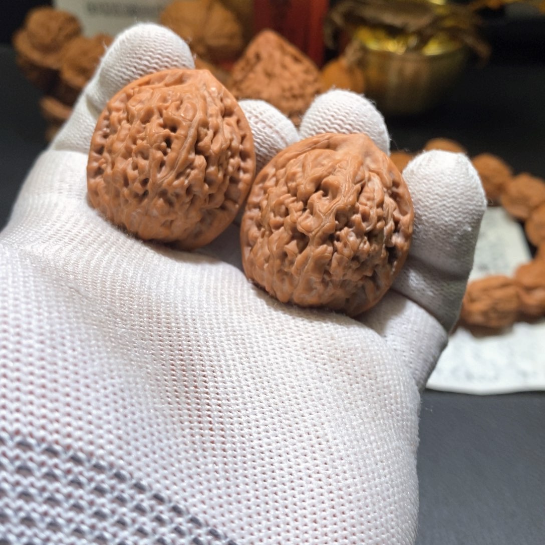 把件文玩核桃0317莲花33.5（修）