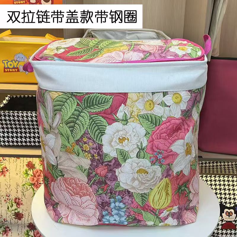 预售 带钢圈收纳50*40*60随机花色   a6694