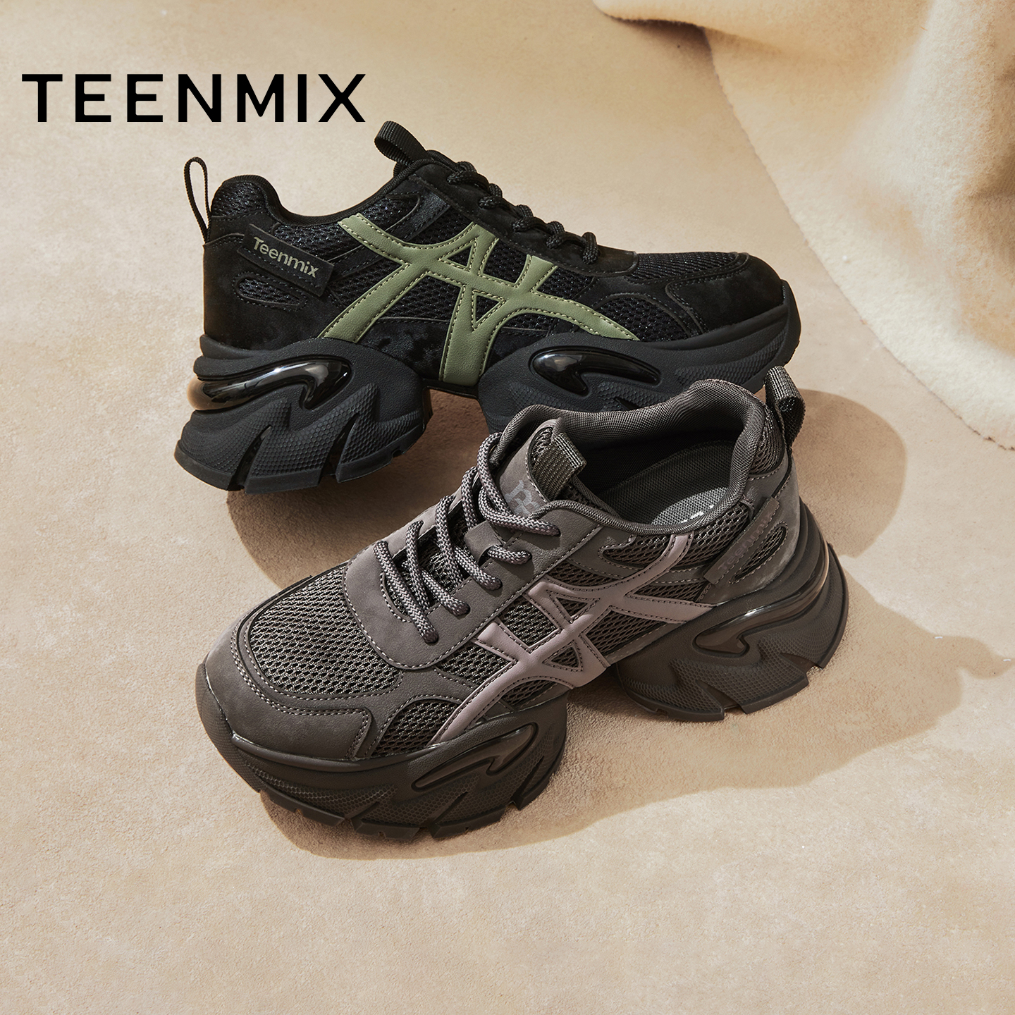 天美意厚底休闲百搭系带运动户外女老爹鞋KD130DM5