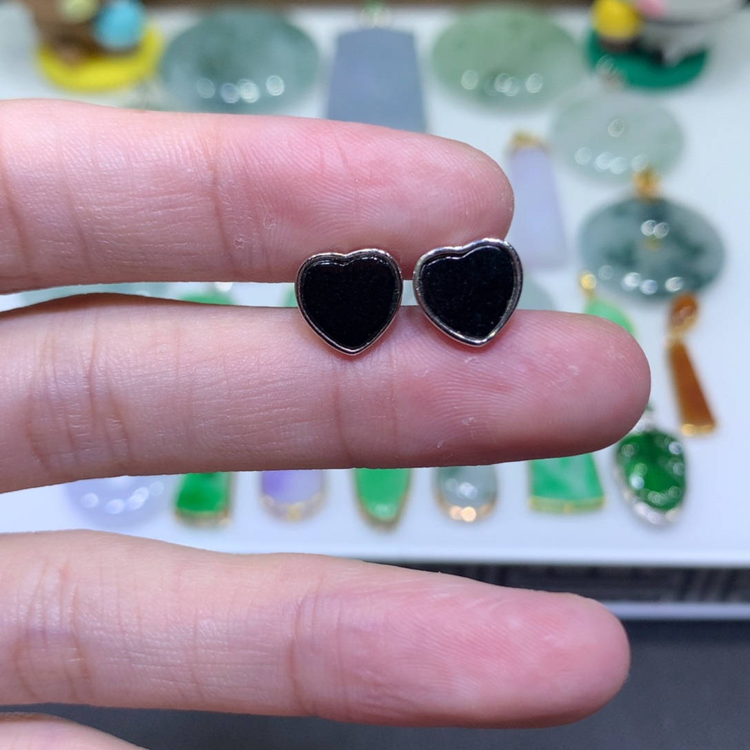 翡翠银S925镶嵌吊坠(不含链)