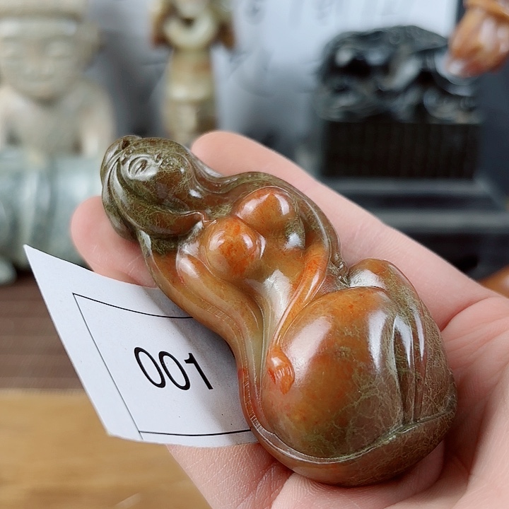 和田玉未镶嵌挂件以**道