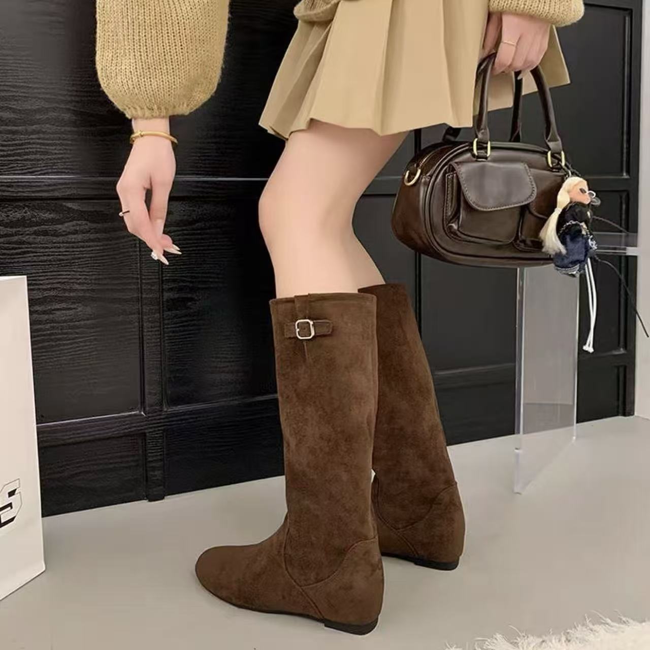 B209-1法式简约百搭长筒休闲靴