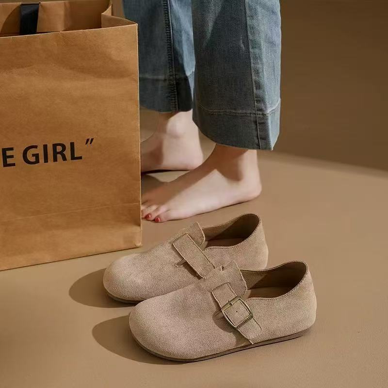 【品牌】全包勃肯鞋女2025新款秋季单鞋博肯鞋子不累脚平底复古076