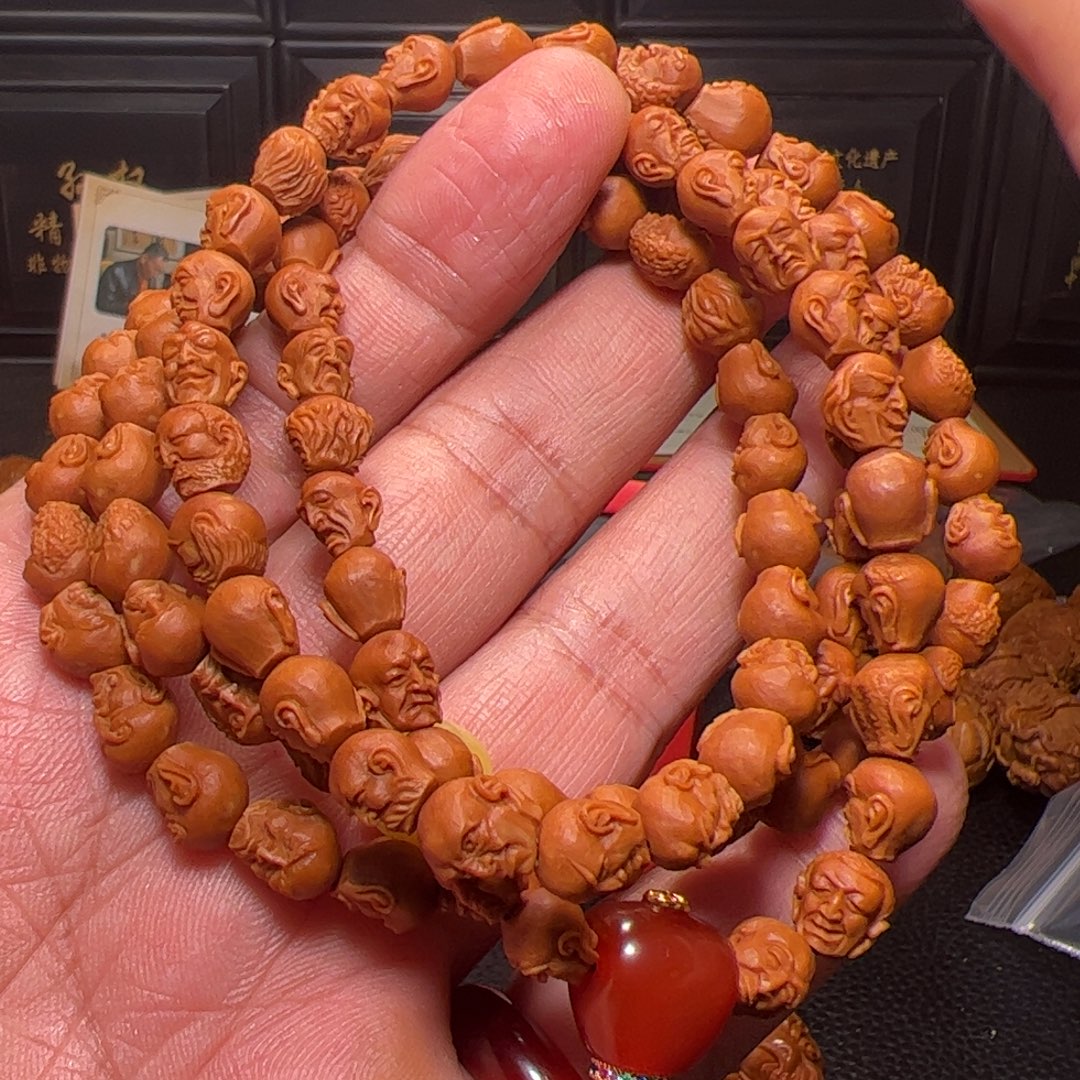 大***爸橄榄核手串108罗汉