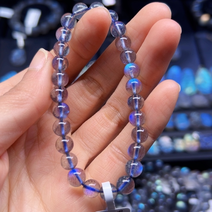 拉长石手串未镶嵌7.2左右