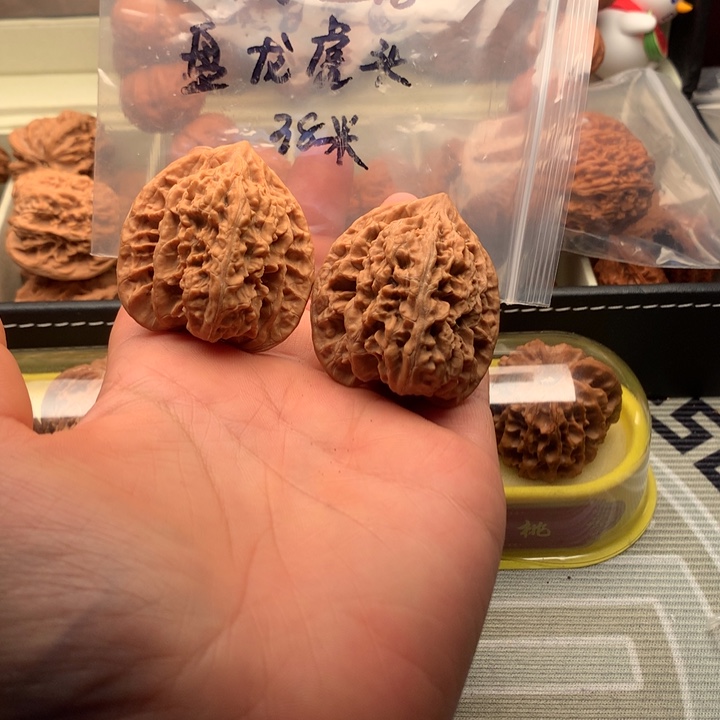 吊坠文玩核桃43尺寸全品盘龙虎头