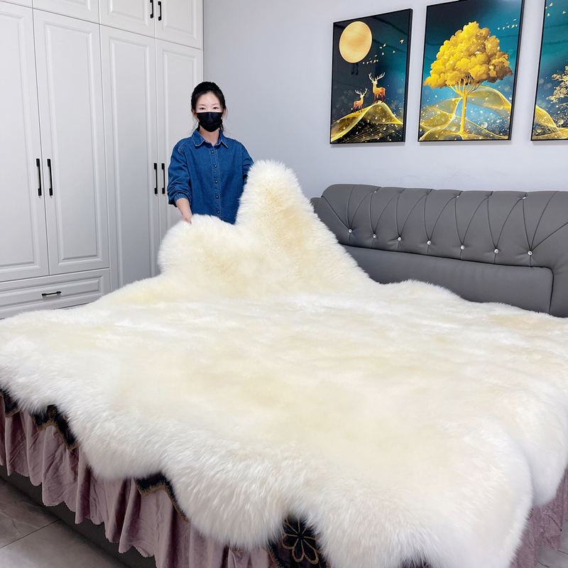 澳洲羊毛皮毛一体床毯床垫床褥老年人褥子地毯褥子毛毯羊皮床护垫