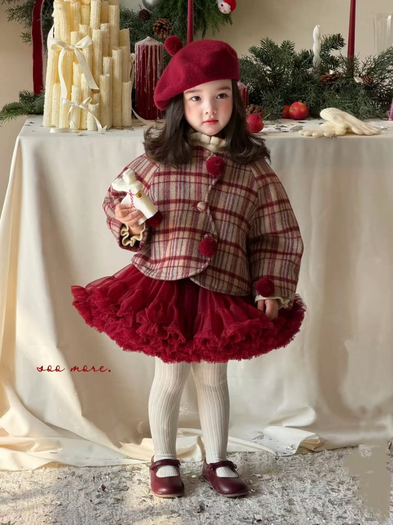 苏沫·25冬～红格呢子外套TuTu裙套装8389 8529 8527（汉服）