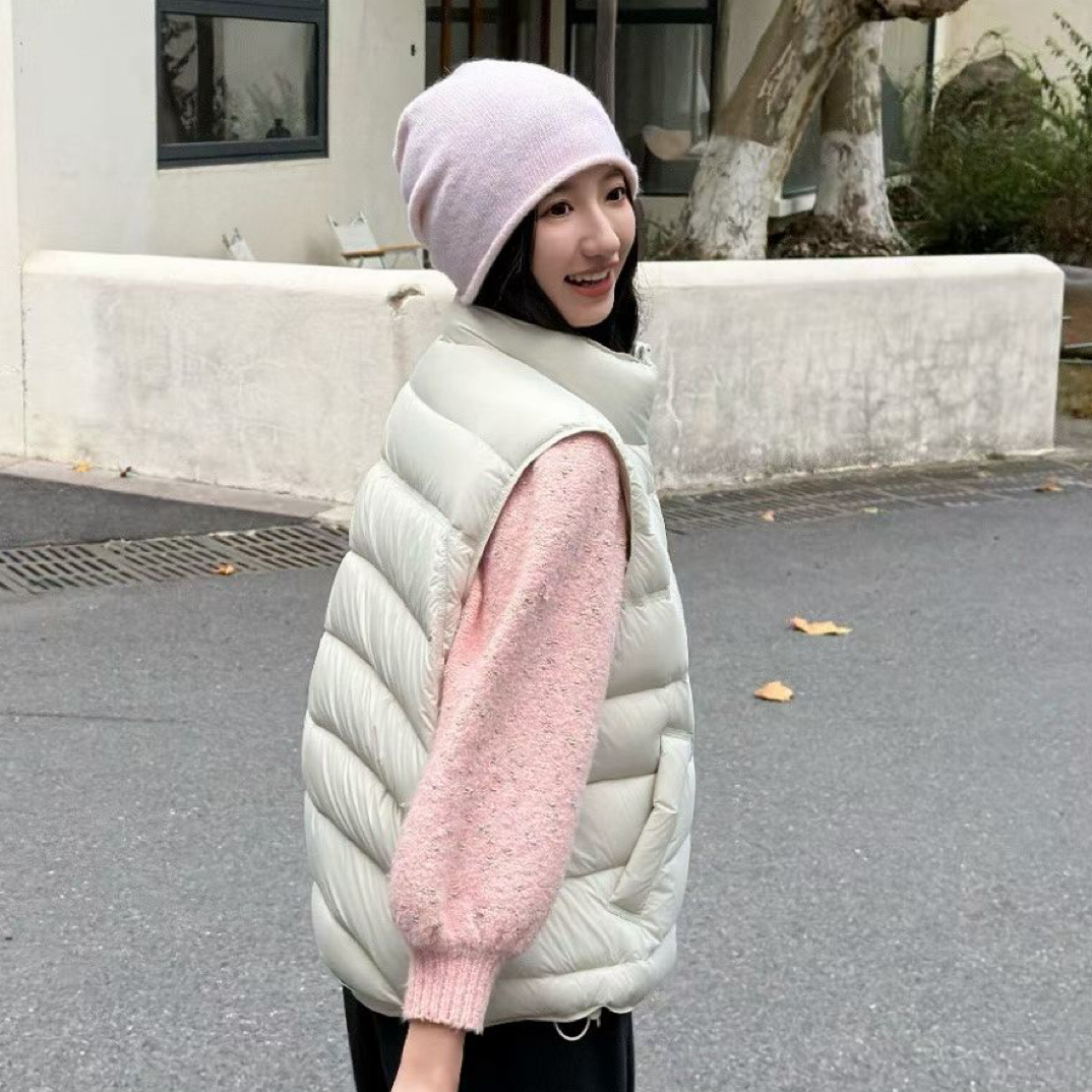 女士秋冬外穿拉链无袖保暖轻薄嘎嘎绒马甲