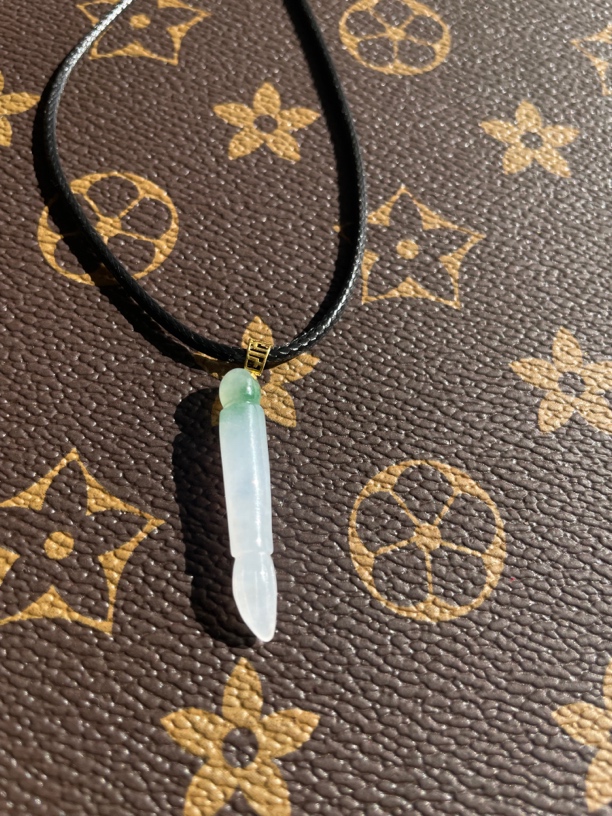 天然翡翠18k金镶嵌文昌笔