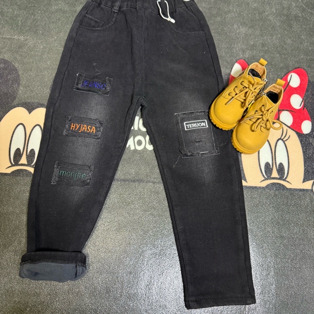 新款加绒加厚牛仔裤