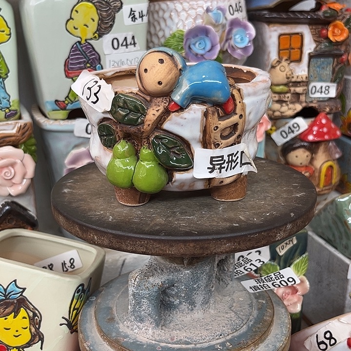 紫砂花盆粗陶材质多肉花盆
