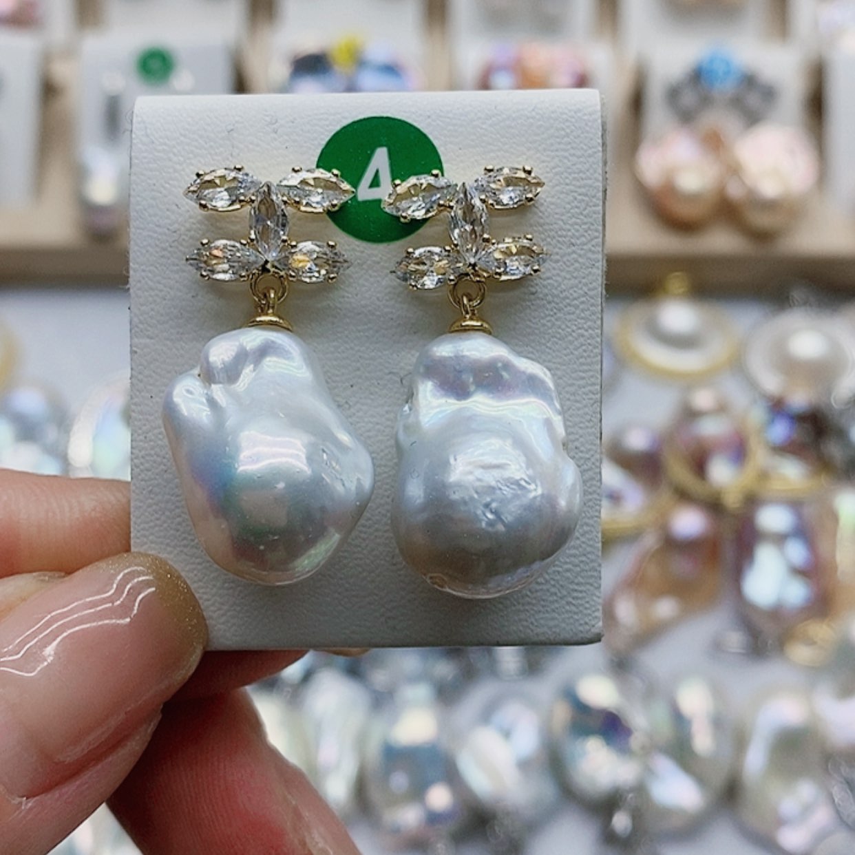 【闪购商品】淡水珍珠耳饰银S925镶嵌