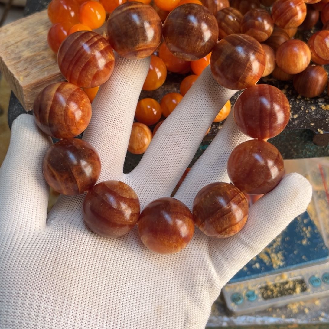 松木（琥珀木）手串/手链善*19树根2.5