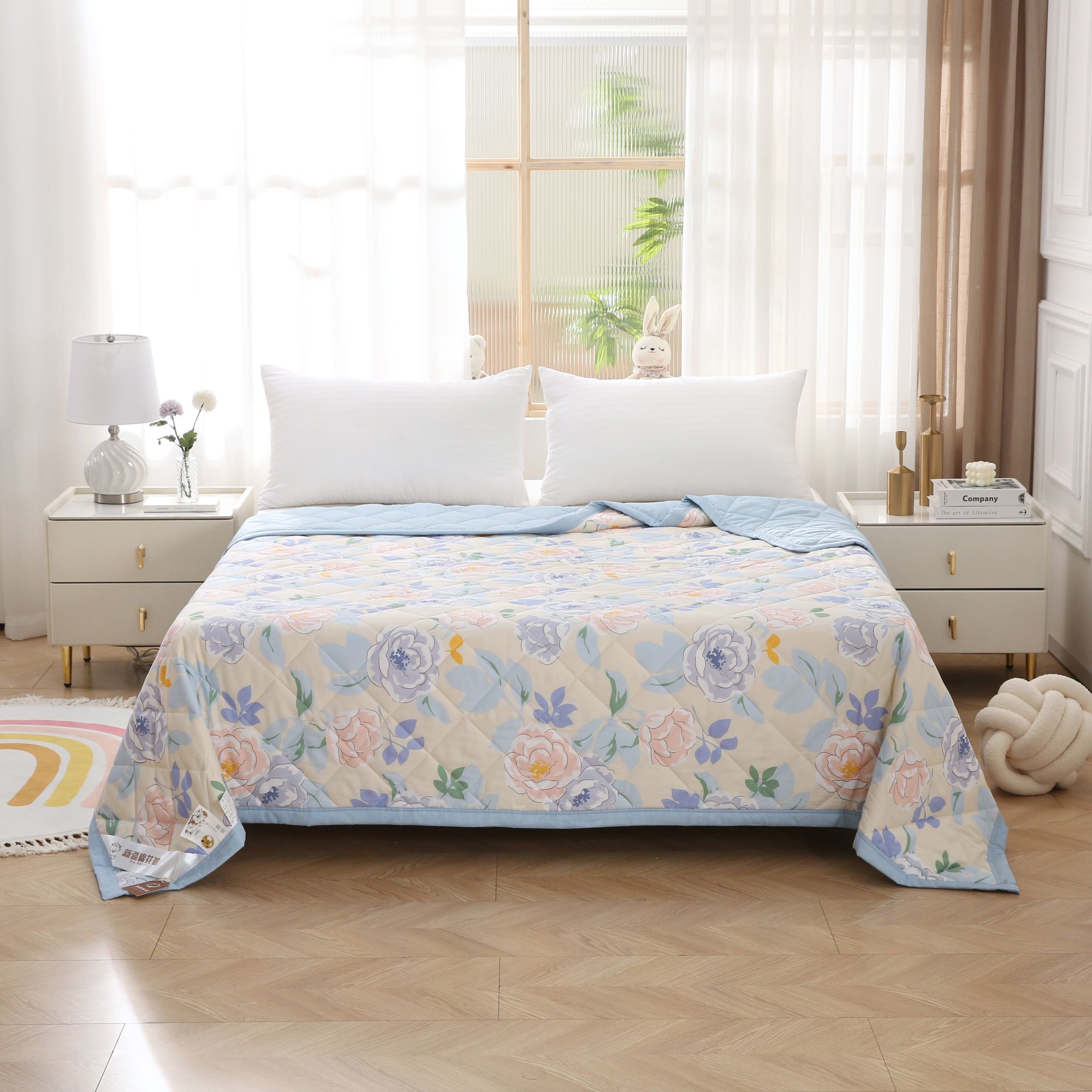 【小保被】100%新疆棉填充里外全棉印花夏凉被