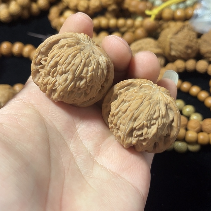 把件文玩核桃40左右磨盘，编号014