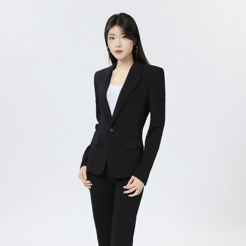 GIRDEAR/哥弟新款气质修身经典一粒扣收腰西装通勤外套1400757