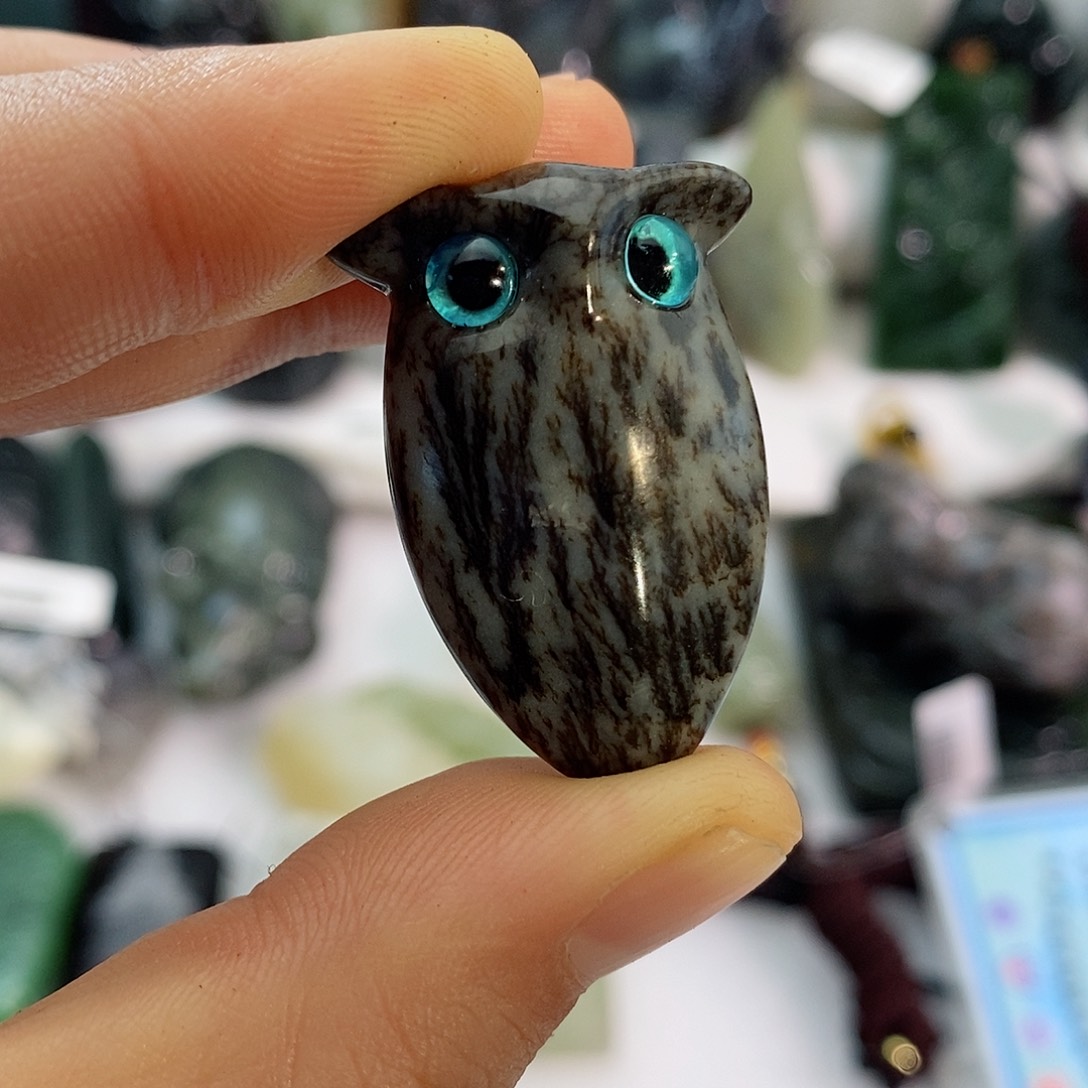 和田玉（糖玉）颈饰足铂镶嵌