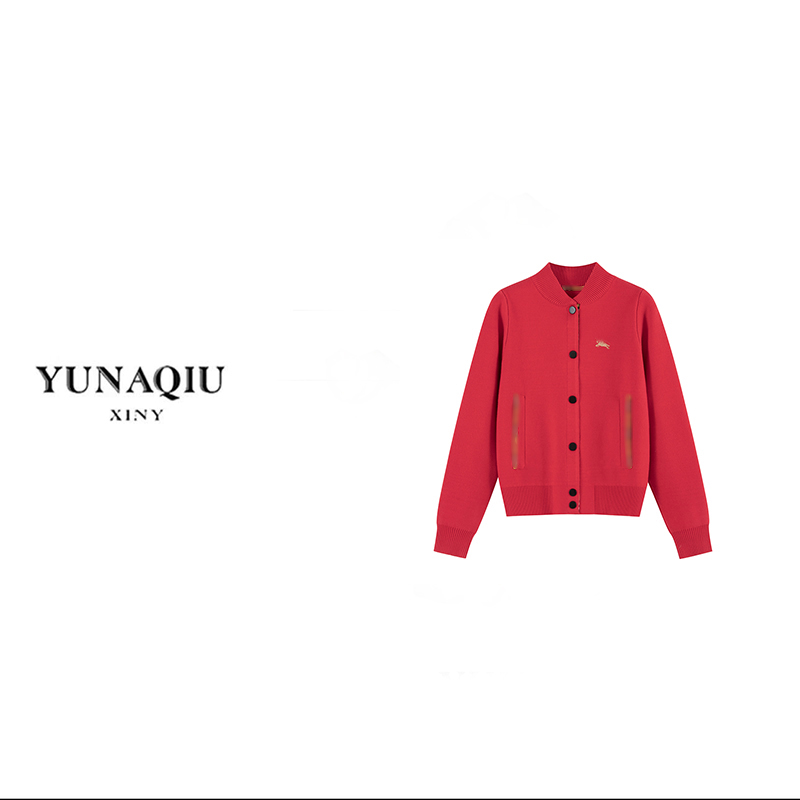 【ManLing专属】秋冬新品时尚宽松长袖羊毛针织夹克外套-4188