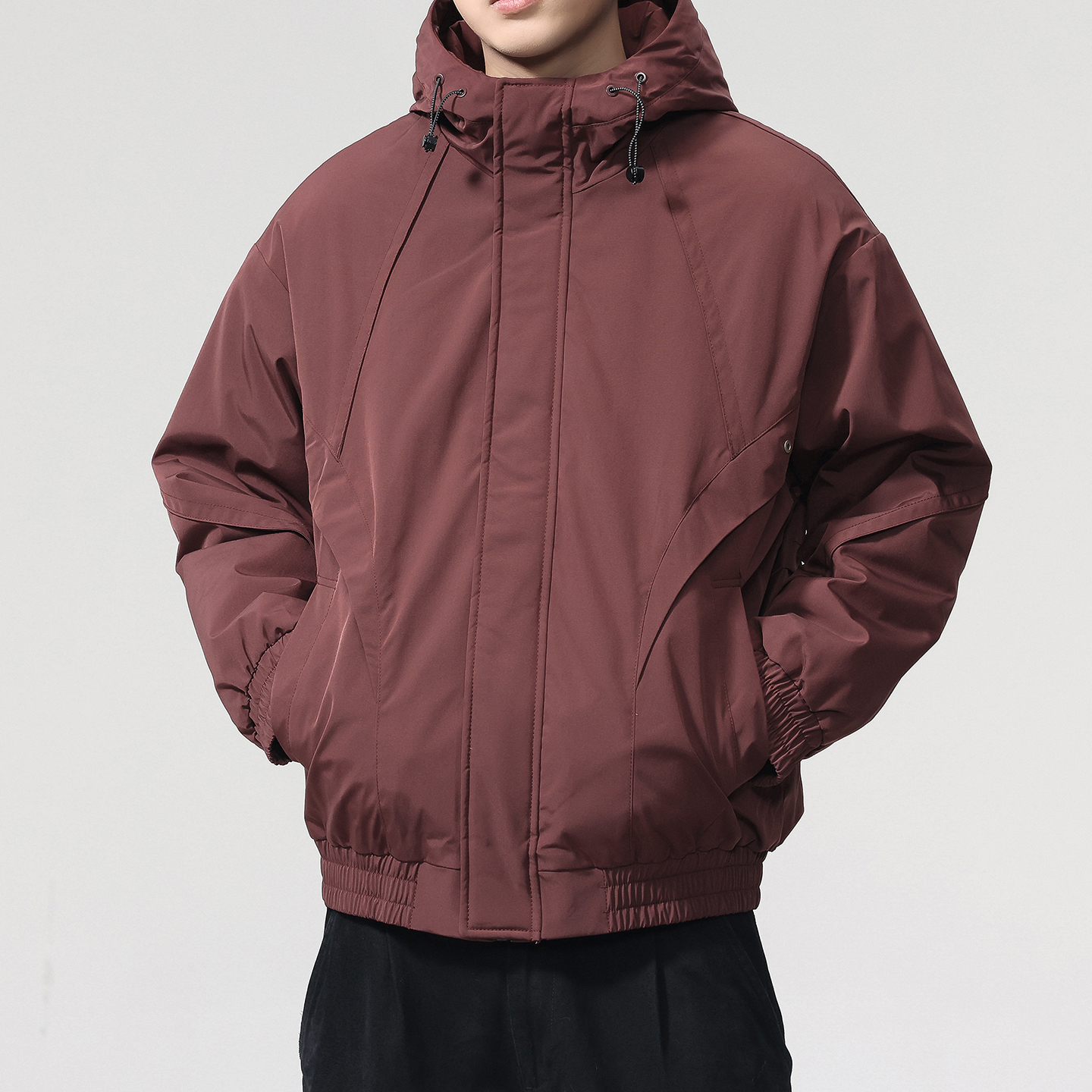 宽松美式夹棉2025秋冬新款连帽工装夹克男户外登山服棉服秋冬保暖