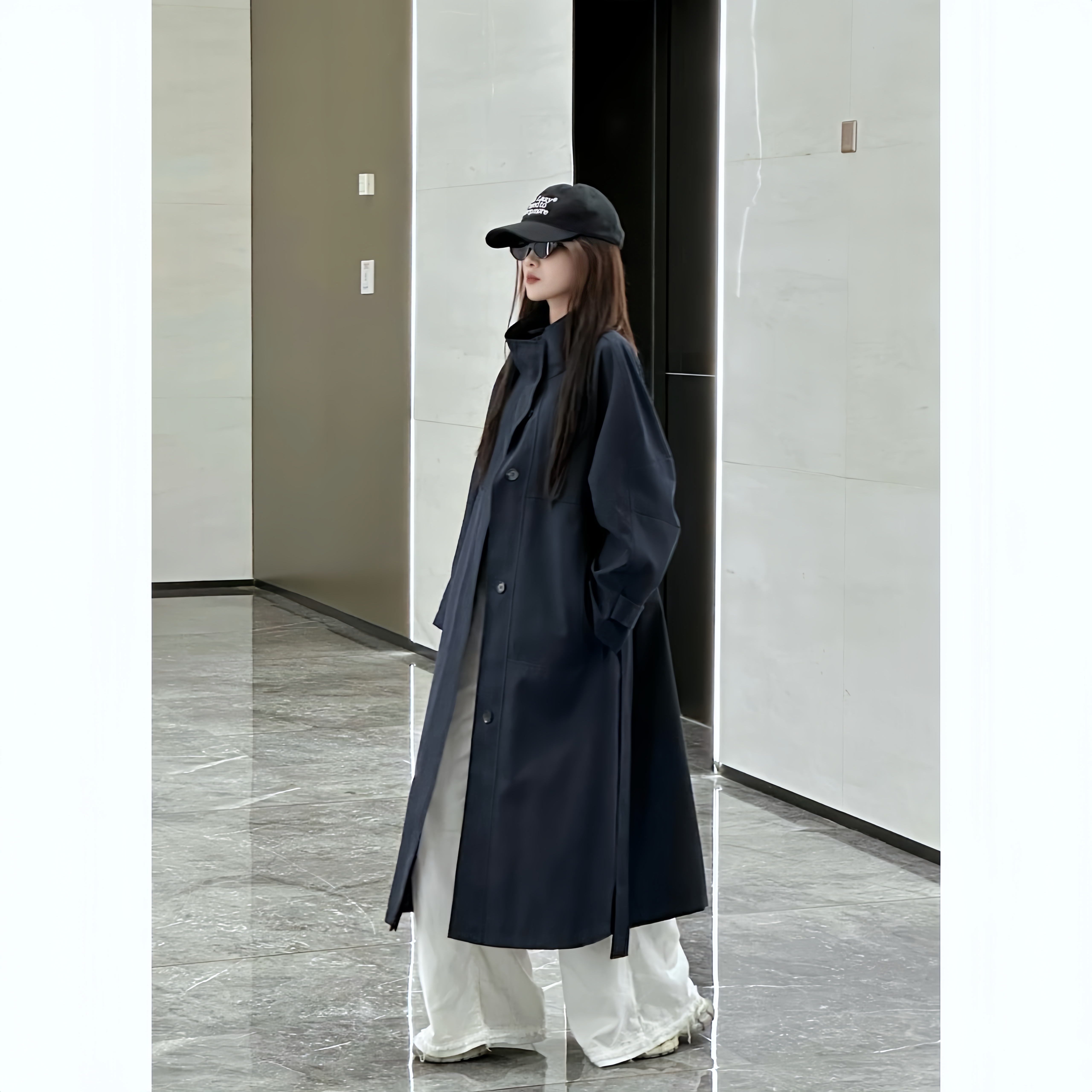 【琉璃爵士】立领风衣女2025年秋季新款中长款气质时尚外套