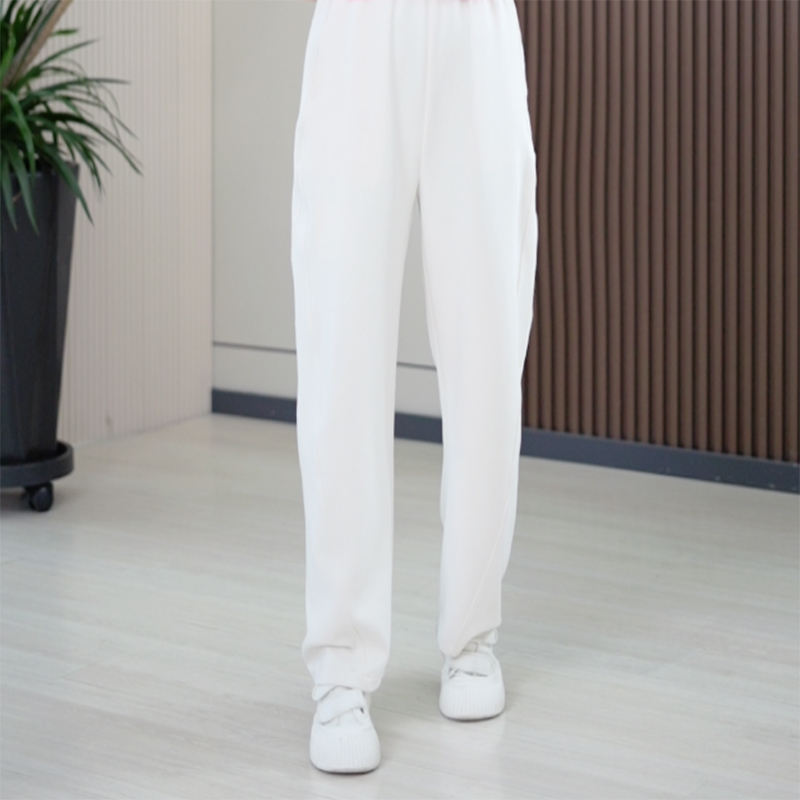 霜降莫代尔拖地镰刀裤弹力百搭直筒松紧腰大码宽松遮胯休闲裤女