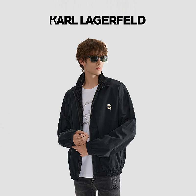 KARL LAGERFELD卡尔拉格斐2025秋季新款休闲夹克老佛爷M23X1400